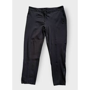 Amazon Essentials Women’s Medium Black Pull on Ankle Zip Pants Trousers